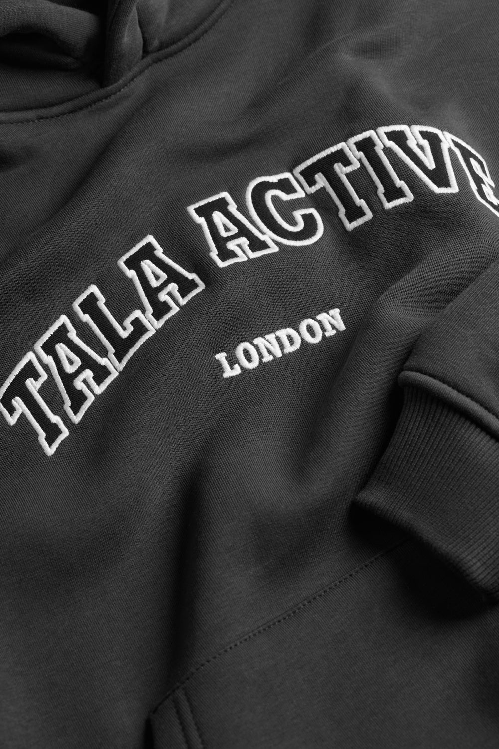 TALA Active Applique Hoodie - Vintage Black