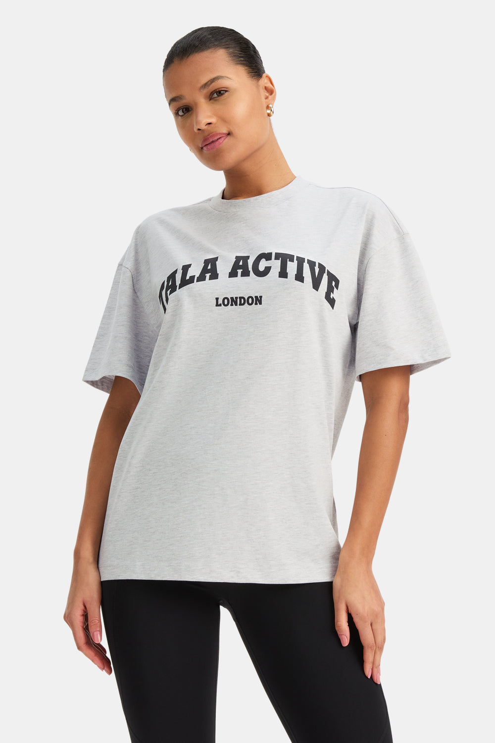 TALA Active Logo Tee - Grey Marl