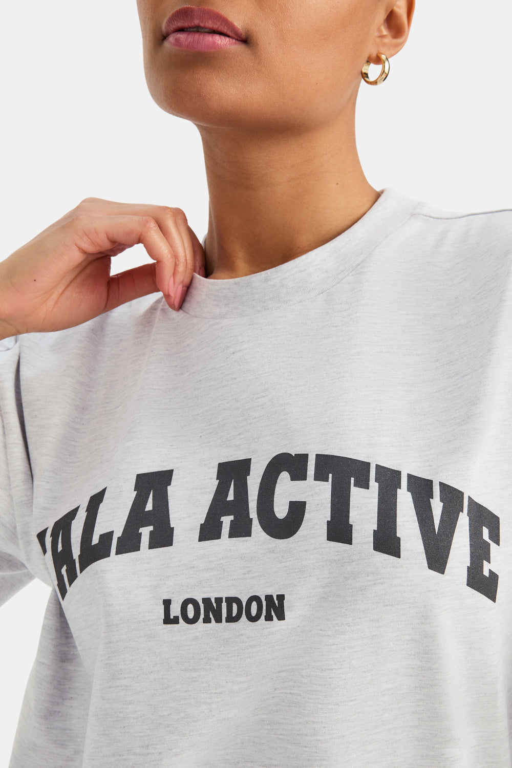 TALA Active Logo Tee - Grey Marl
