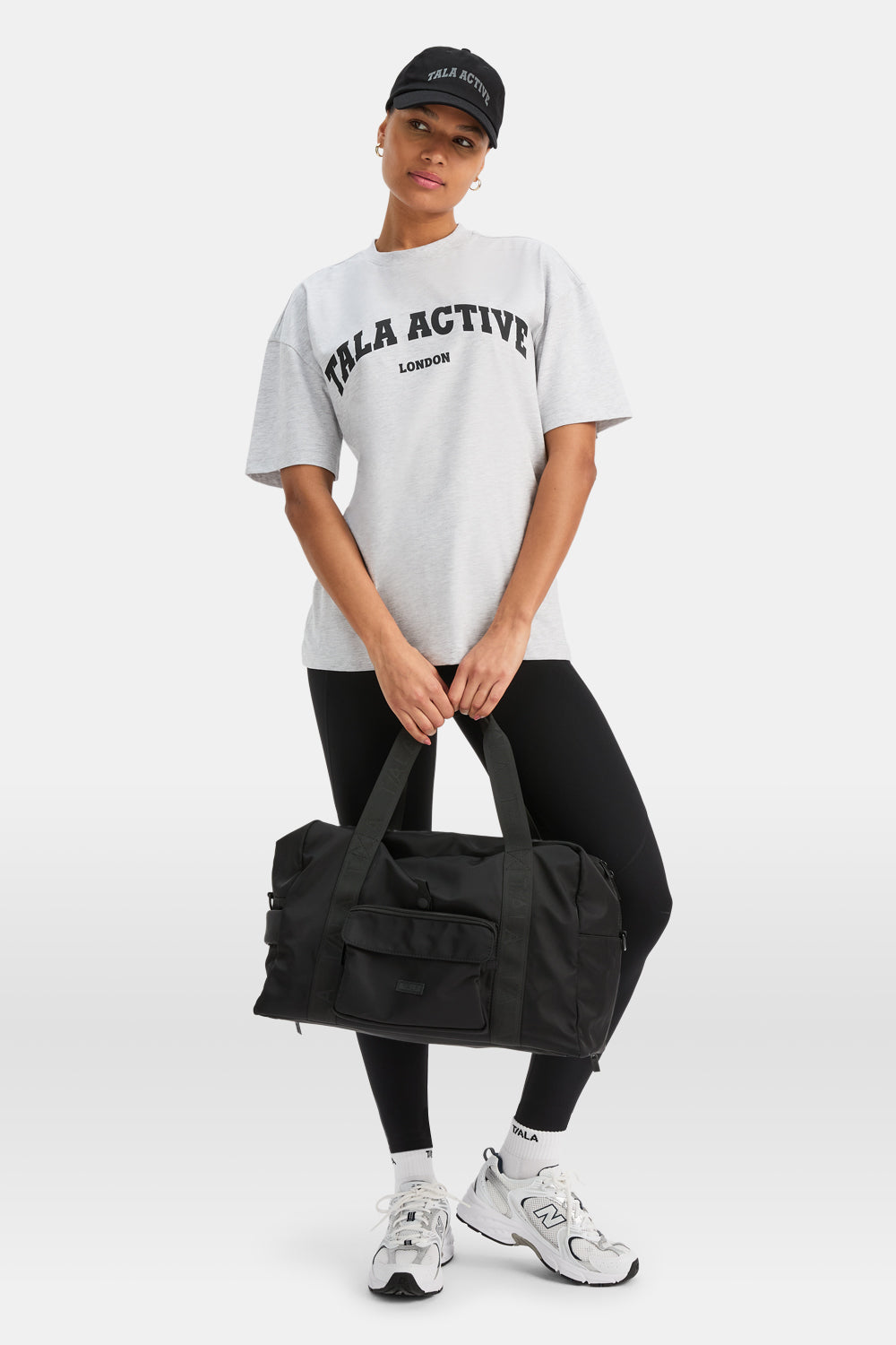 TALA Active Logo Tee - Grey Marl