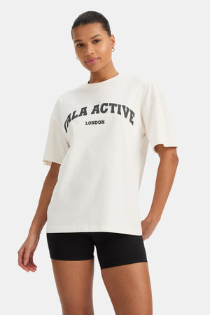 TALA Active Logo Tee - Ivory