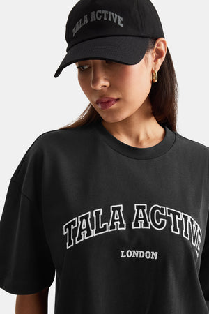 TALA Active Applique Tee - Vintage Black