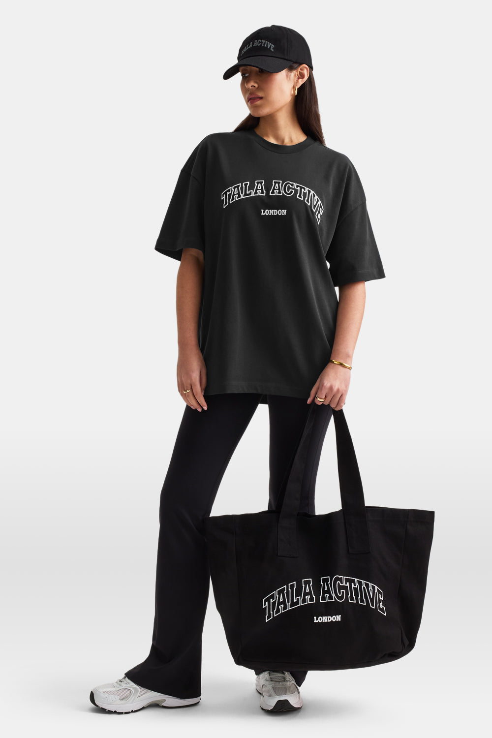 TALA Active Applique Tote Bag - Black