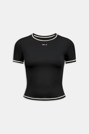 UltraLite Contrast Stitch Active T-Shirt - Black