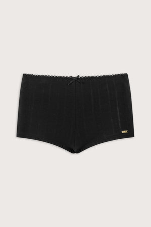 Pointelle Boxer Brief - Black