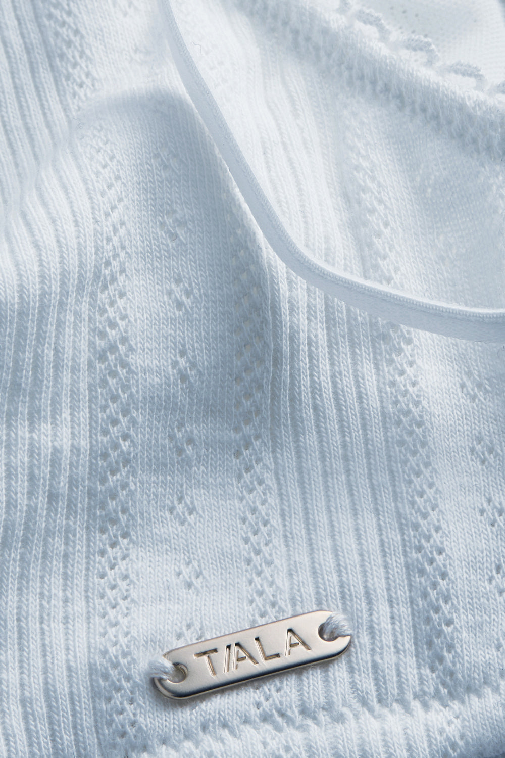 Pointelle Scoop Bra - Baby Blue
