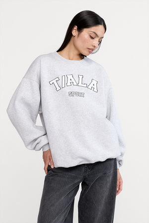 Oversized Club Sweatshirt - Grey Marl