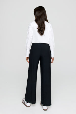 The Essential Soft Tailoring Wide Leg Trouser - Black