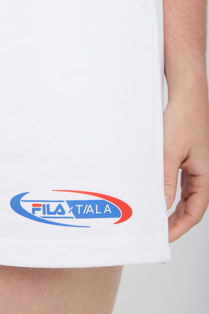 BRIGHT WHITE FILA X TALA SHORTS