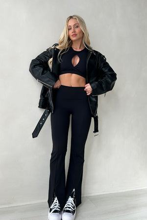 DayFlex Cut Out Centre Bra - Shadow Black