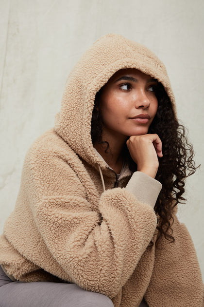 Teddy bear jacket with hood forever 21 deals