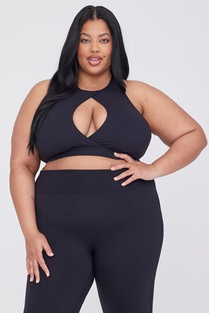 DayFlex Cut Out Centre Bra - Shadow Black