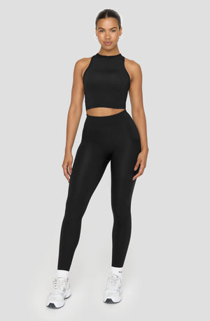 FORMTECH HIGH WAISTED ADJUSTER RUNNING LEGGING - BLACK