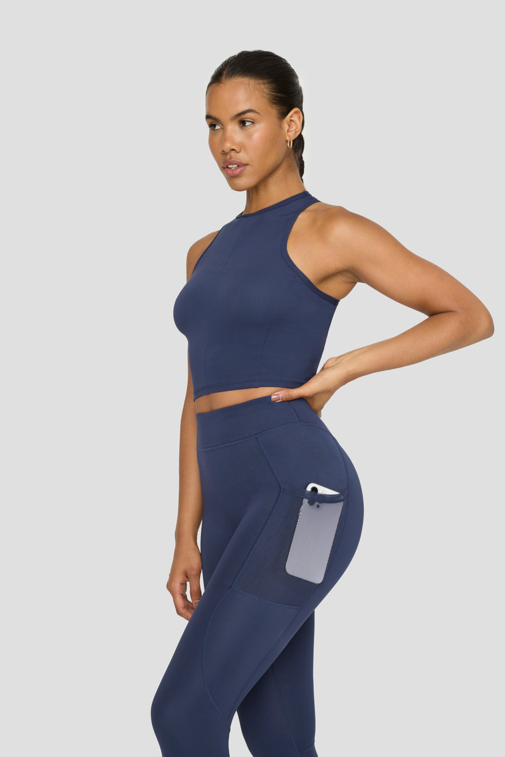 FORMTECH HIGH WAISTED ADJUSTER RUNNING LEGGING - NAVY
