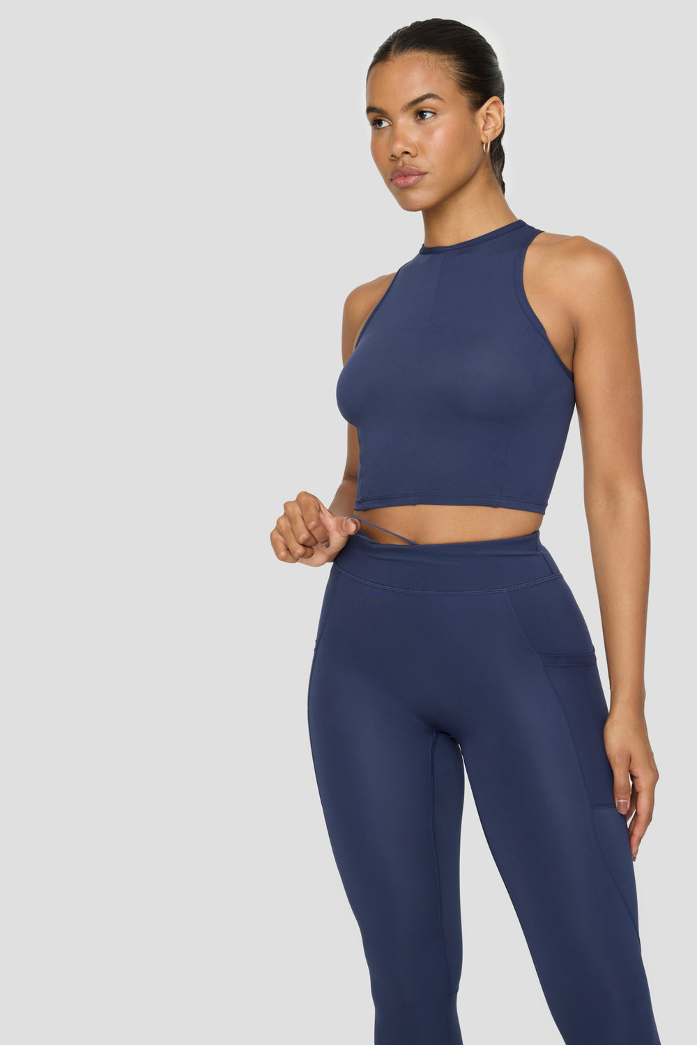 FORMTECH HIGH WAISTED ADJUSTER RUNNING LEGGING - NAVY