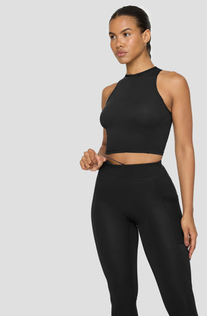 FORMTECH HIGH WAISTED ADJUSTER RUNNING LEGGING - BLACK