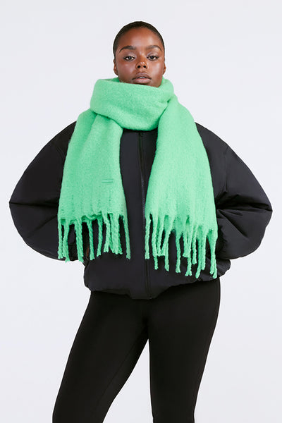 BRUSHED SCARF - APPLE GREEN