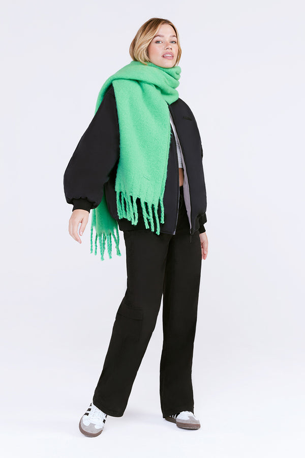 BRUSHED SCARF - APPLE GREEN