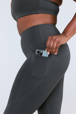 SkinLuxe High Waisted Side Pocket Legging - Deep Teal