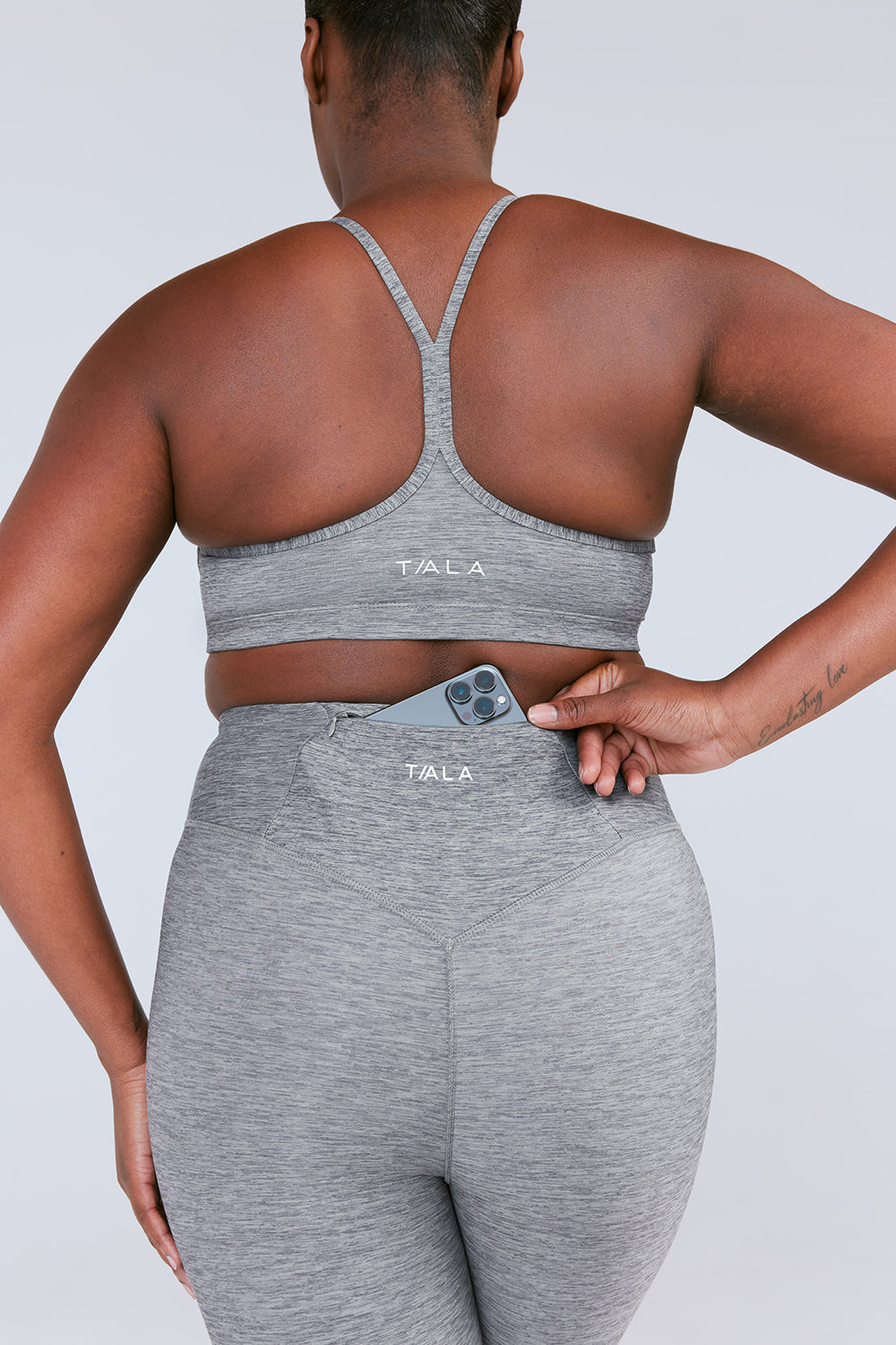 SKINLUXE HIGH WAISTED SIDE POCKET LEGGING - TORNADA GREY – TALA