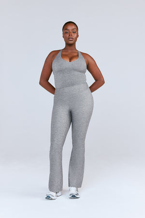 SkinLuxe Built-In Support Strappy Back Cami Top - Dark Grey Marl