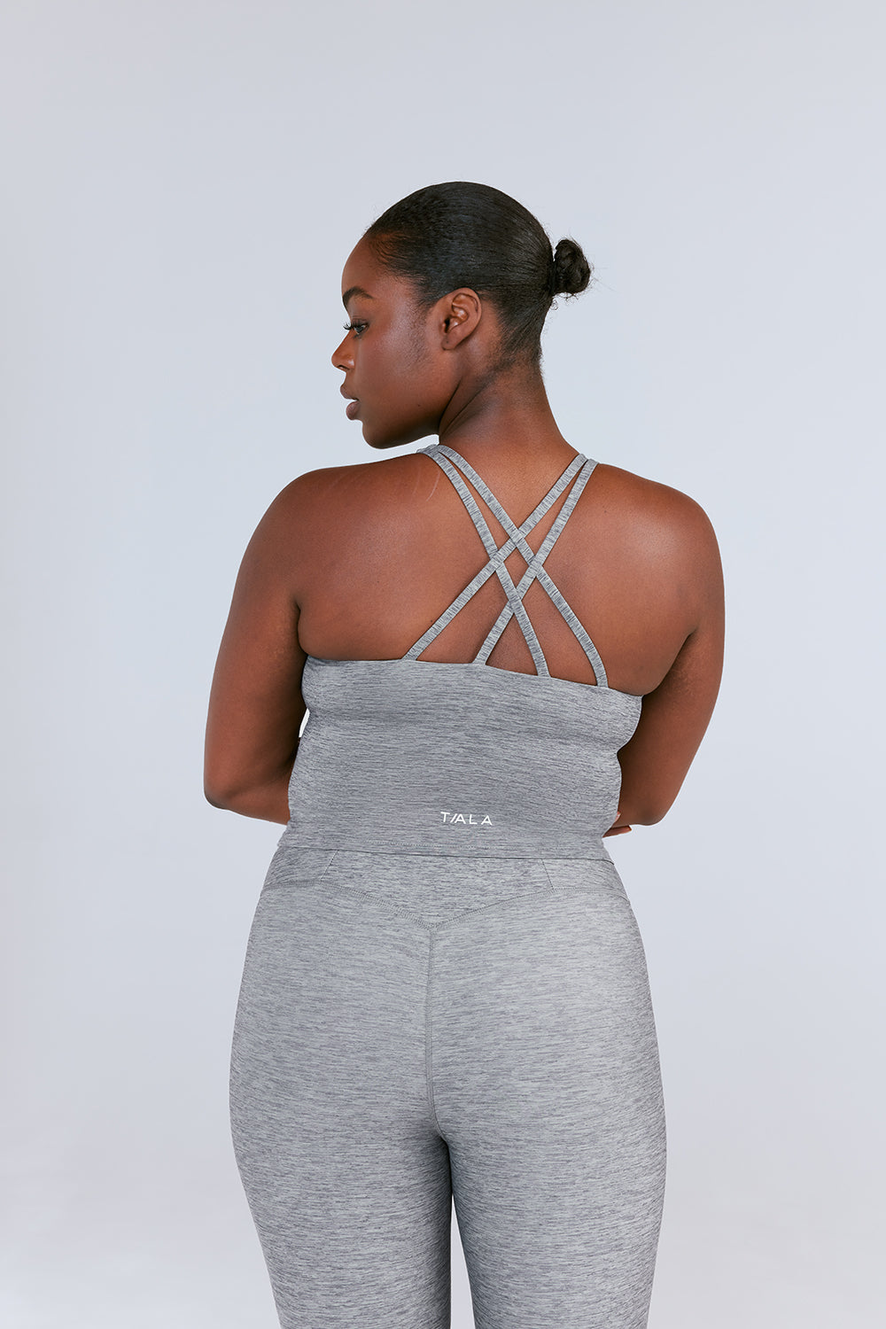 SKINLUXE BUILT-IN SUPPORT STRAPPY BACK CAMI TOP - DARK GREY MARL – TALA