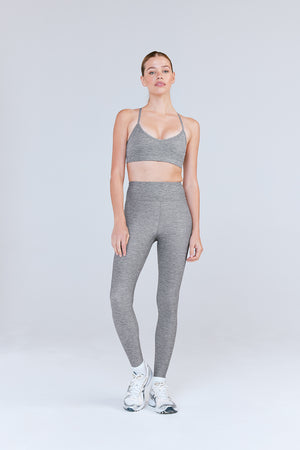 SkinLuxe High Waisted Legging - Dark Grey Marl