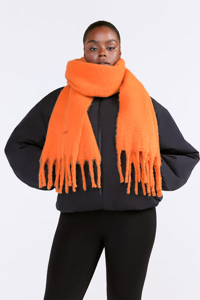 BRUSHED SCARF RUST ORANGE TALA