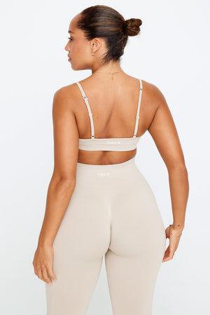 Sculpt Seamless Mini Sports Bra - Chai Marl