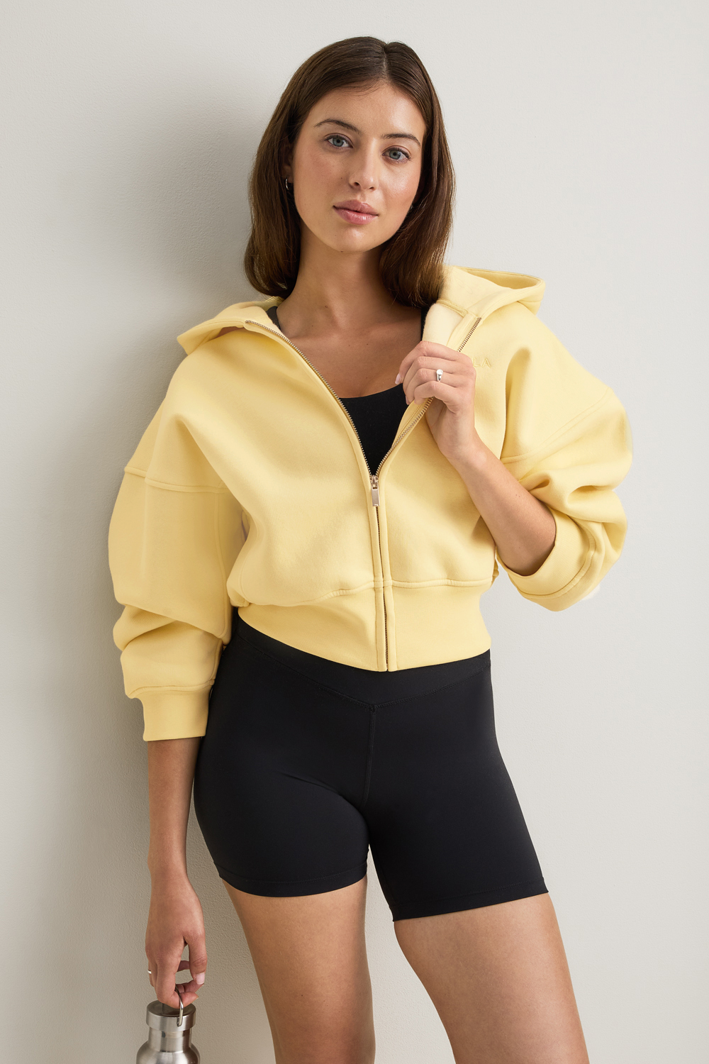 Cocoon Zip Through Hoodie - Butter Yellow