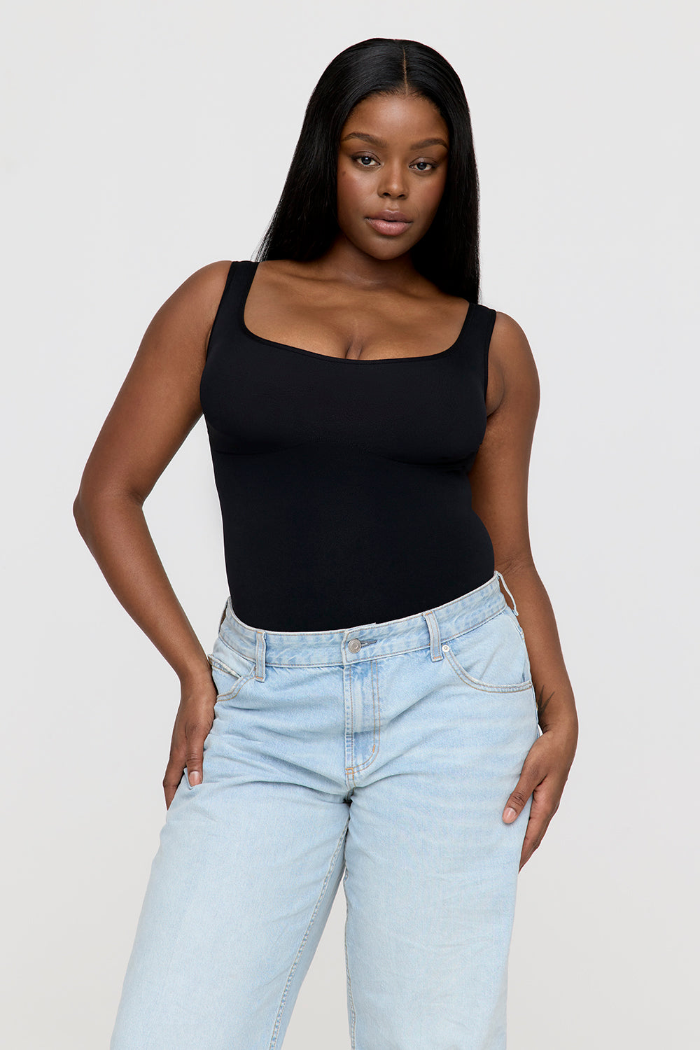 365 CONTOUR STRAPPY SHAPING BODYSUIT - SHADOW BLACK – TALA