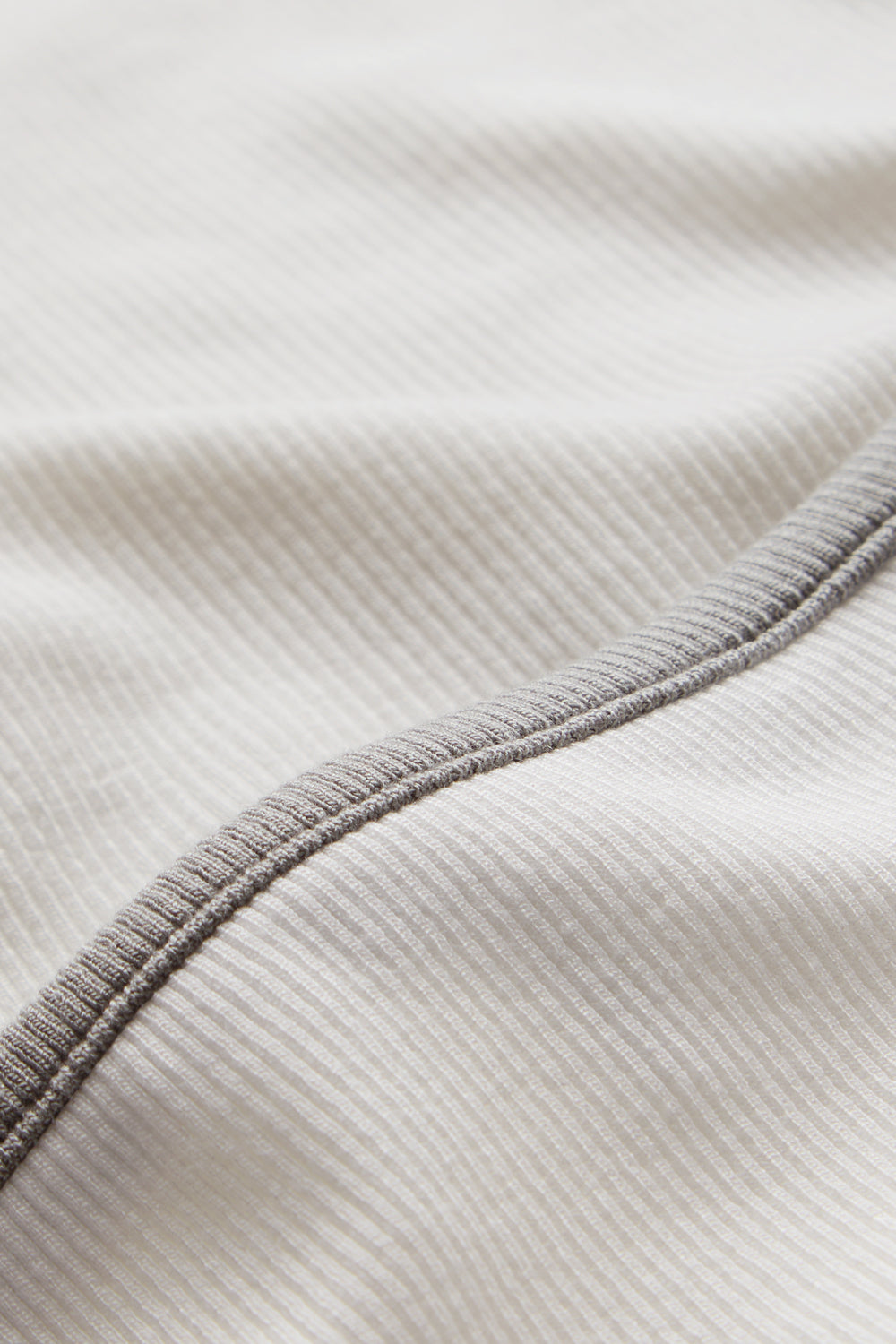 365 Rib Contrast Off Shoulder Top - Coconut Milk