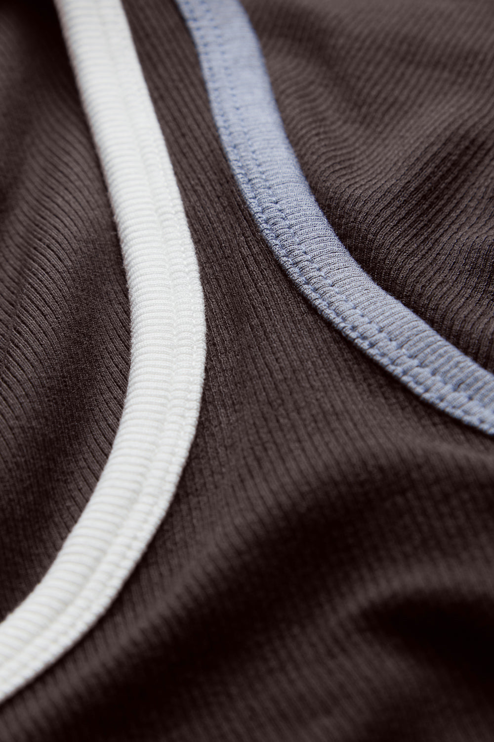 365 Rib Contrast Tank - Espresso