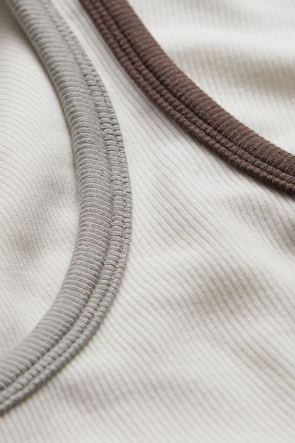 365 Rib Contrast Tank - Coconut Milk
