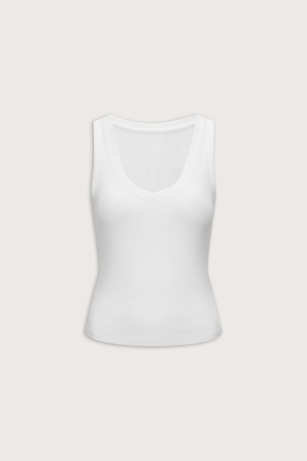 365 Rib Reversible Tank - Coconut Milk
