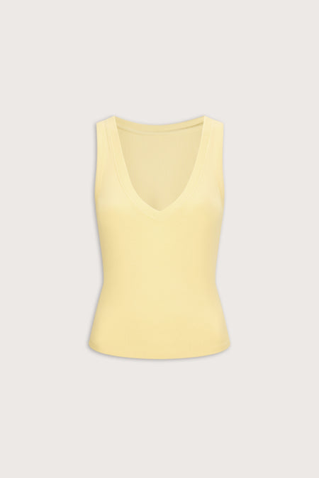 365 Sculpting Lounge Reversible Tank - Lemon Yellow