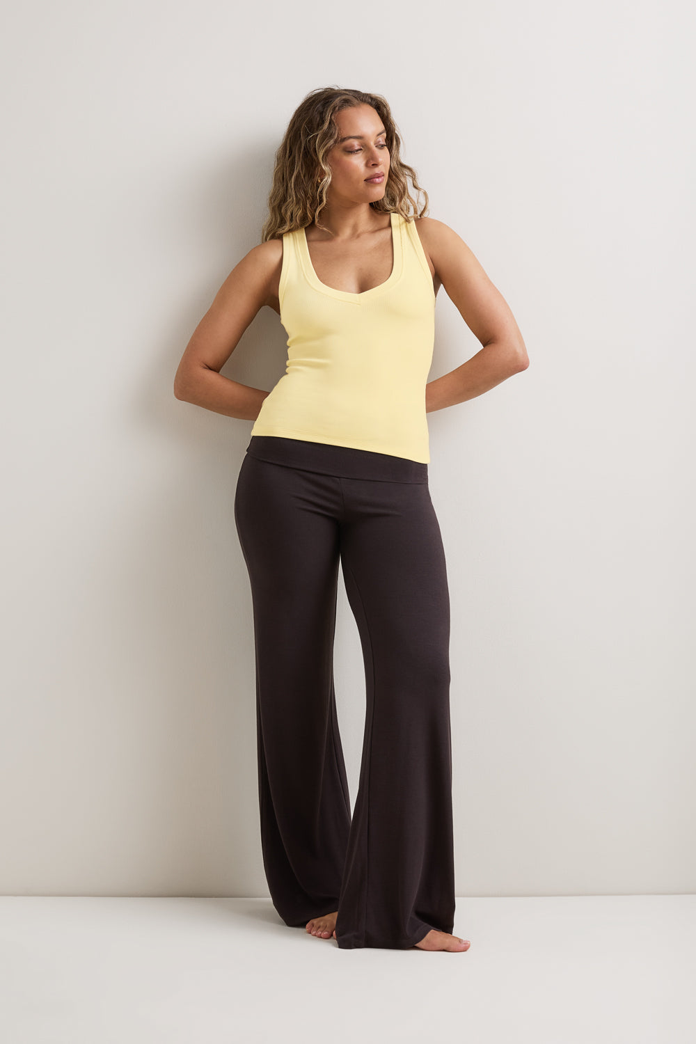 365 Sculpting Lounge Reversible Tank - Lemon Yellow