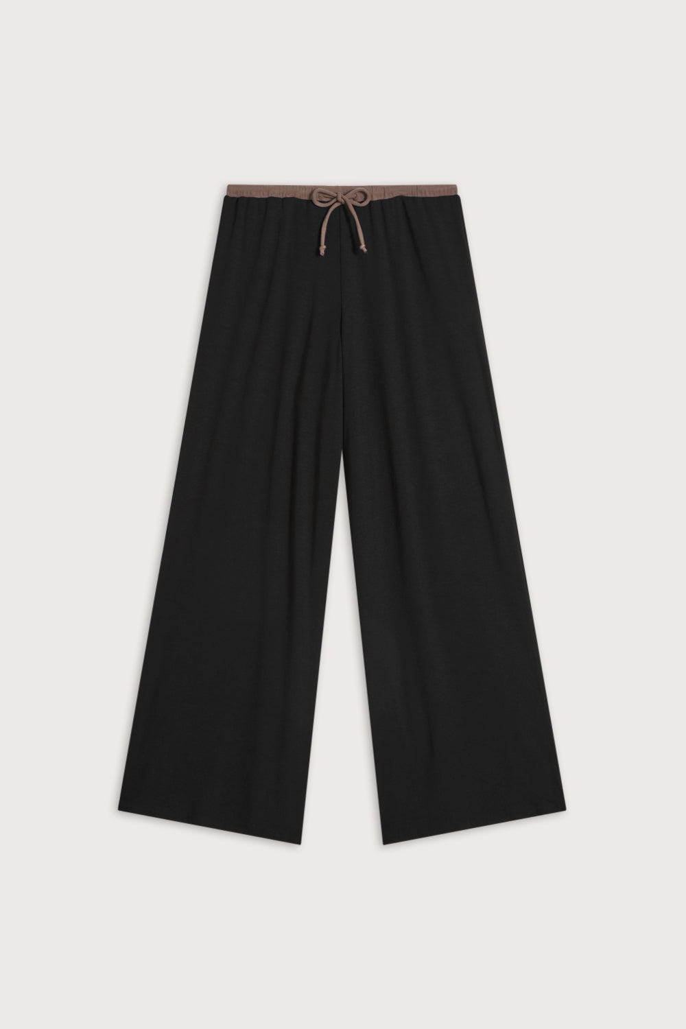 365 Rib Drawstring Trousers - Black