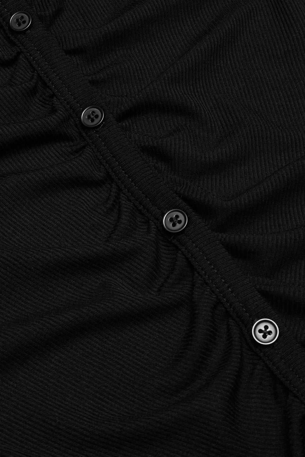365 Sculpting Lounge Gathered Button Up Cardigan - Shadow Black