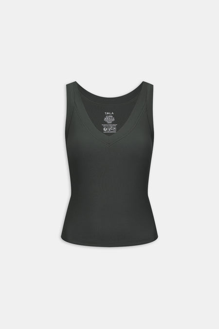 365 Sculpting Lounge Reversible Tank - Dark Moss
