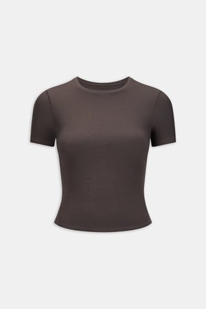 365 Sculpting Lounge T-Shirt - Mocha Brown
