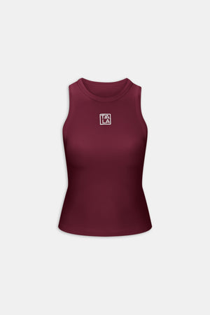 365 Rib Logo Racer Vest - Port Red