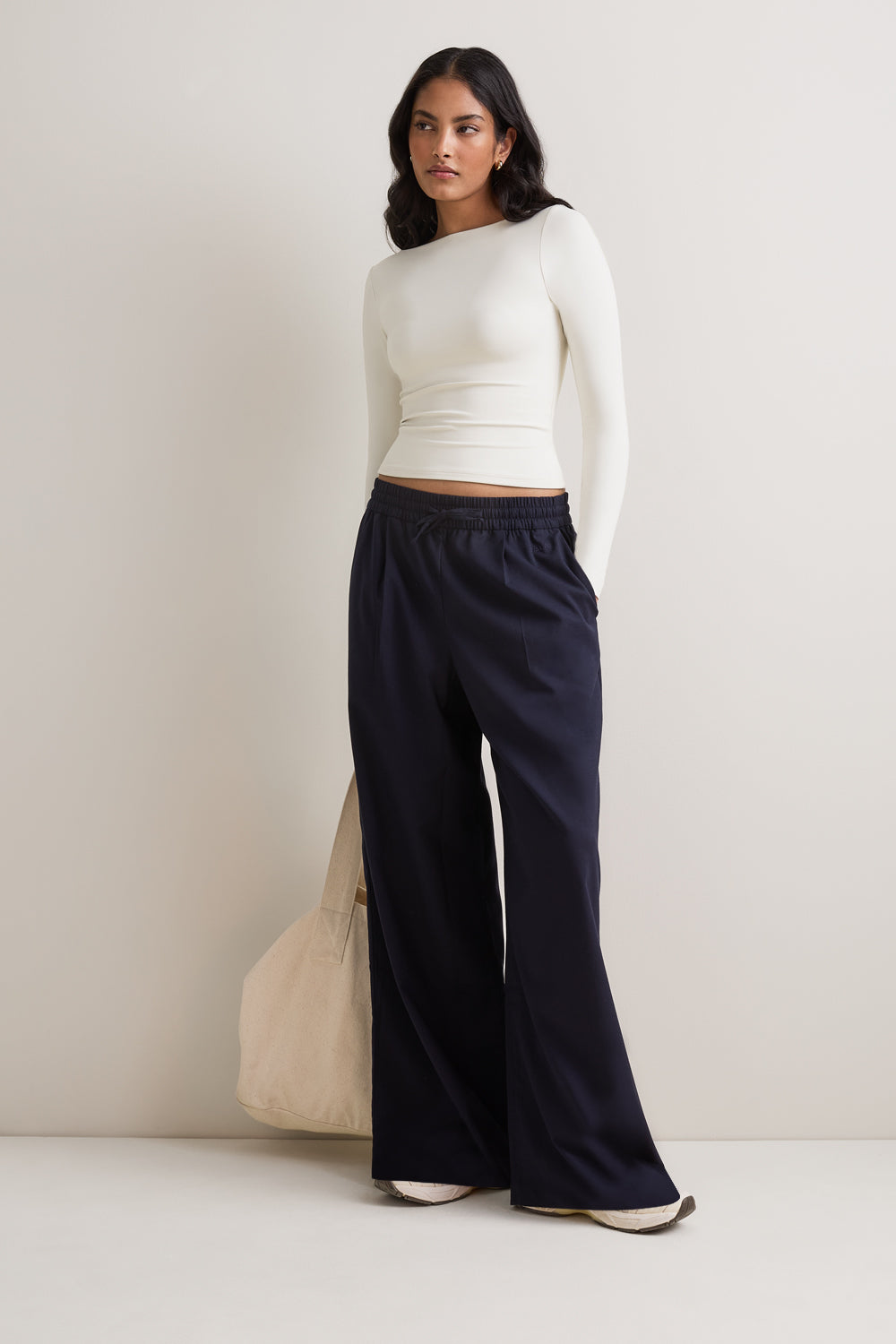 365 Boat Neck Long Sleeve Top - Coconut Milk – TALA