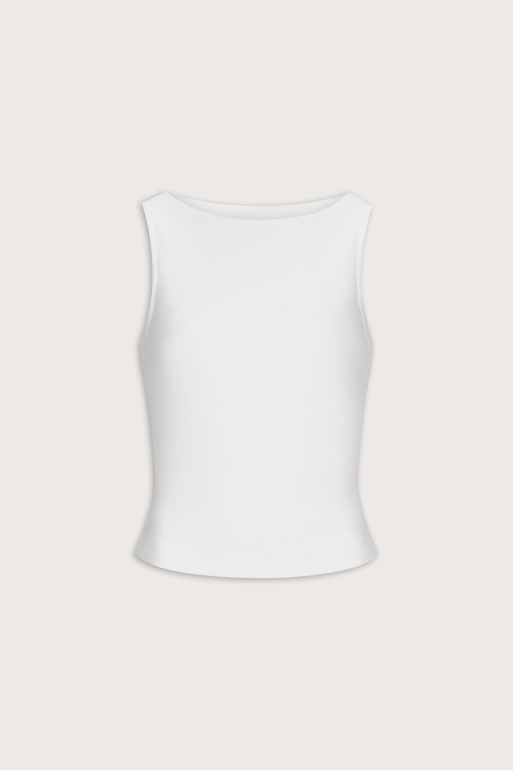 365 Core Cotton Boat Neck Tank - Coconut Milk