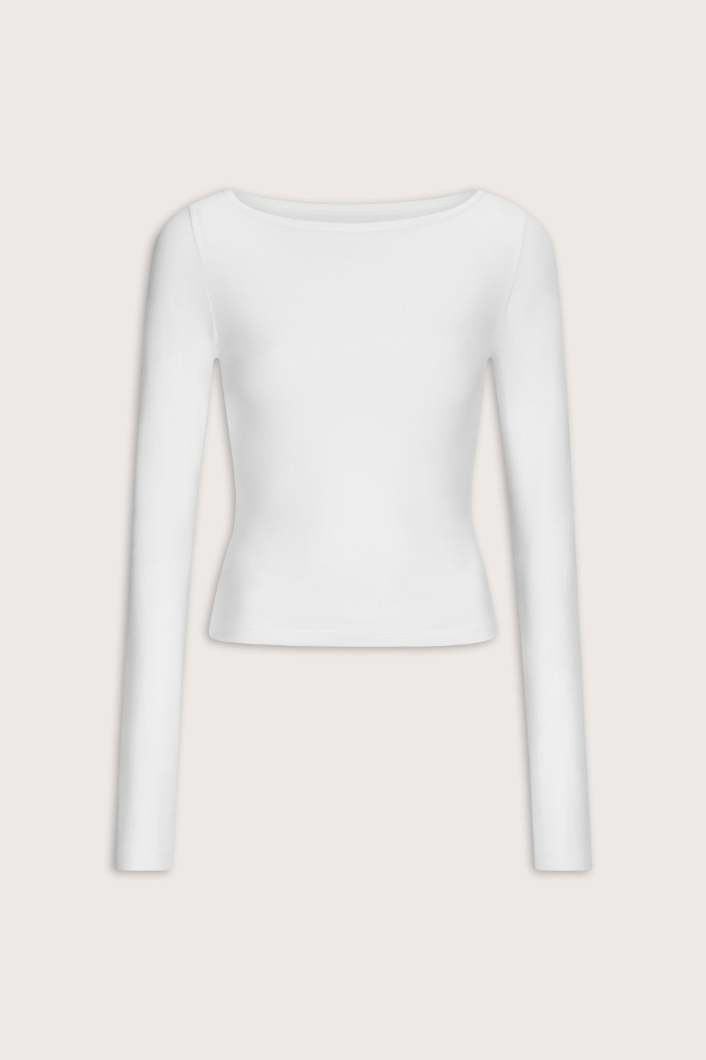 365 Core Cotton Boat Neck Top - Coconut Milk