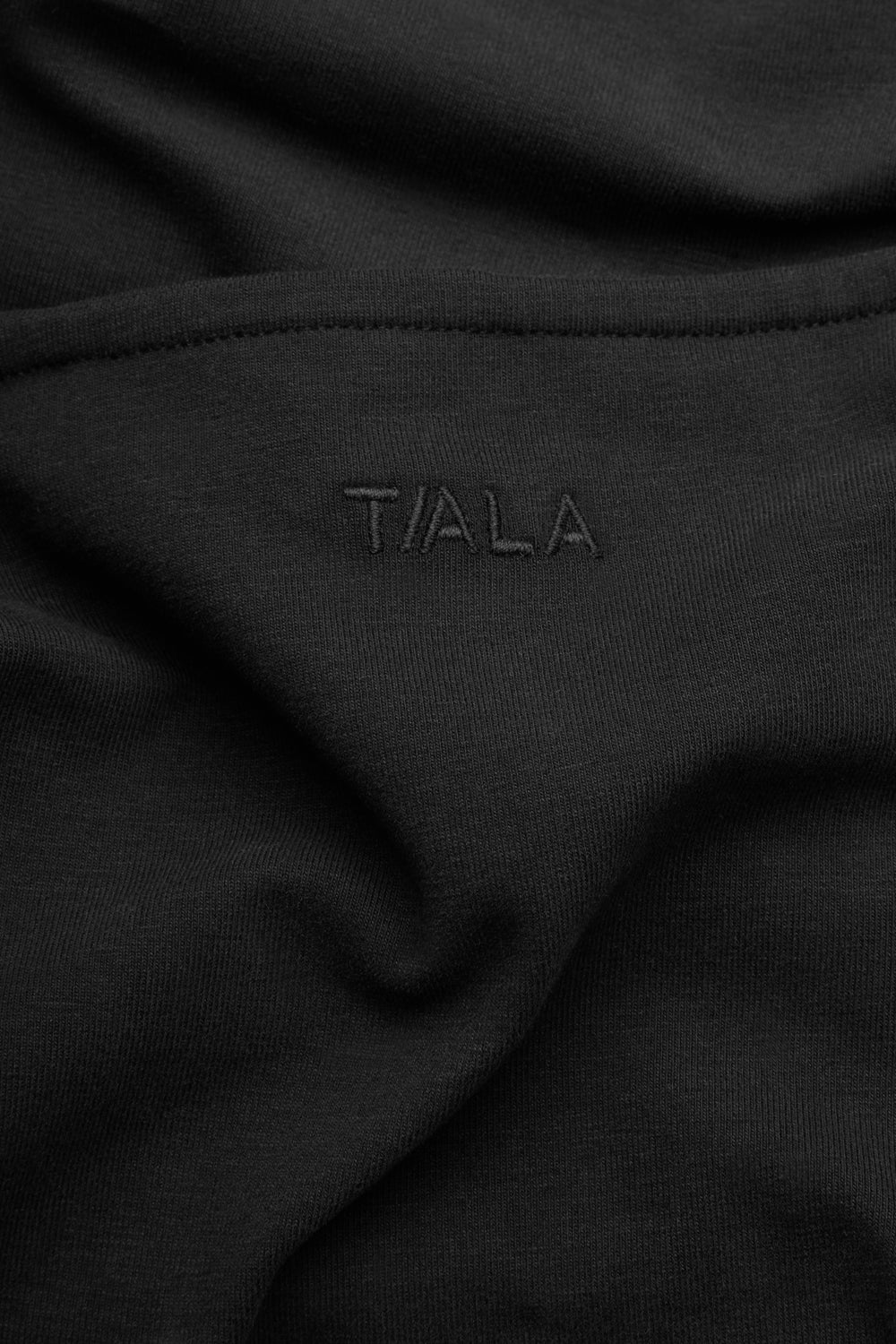 365 Core Cotton Boat Neck Top - Shadow Black