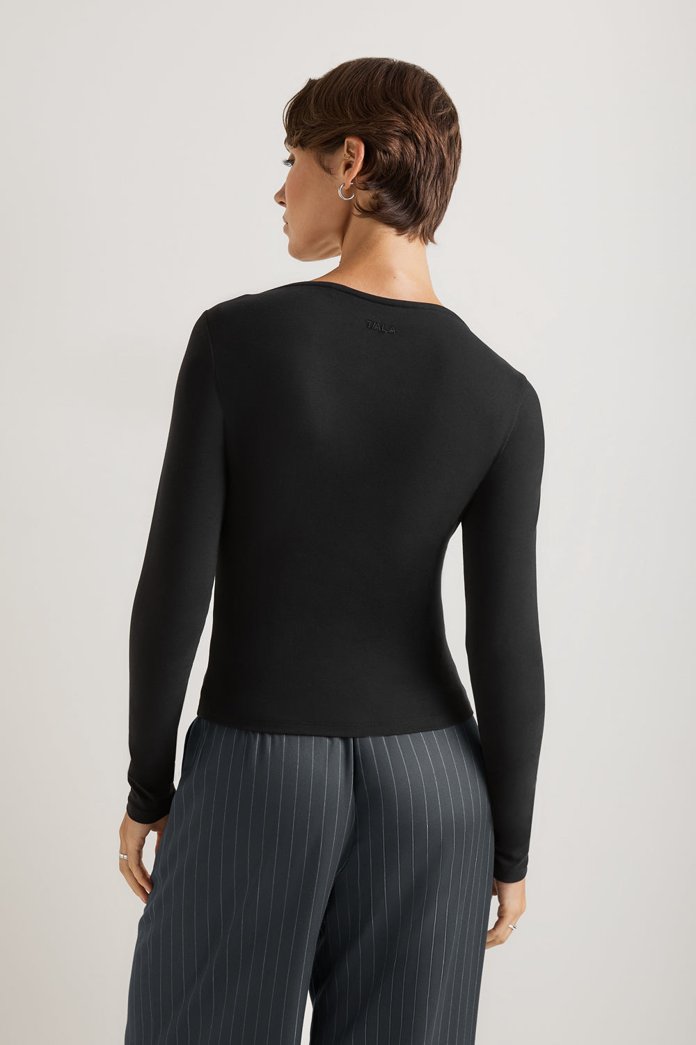 365 Core Cotton Square Cut Top - Shadow Black