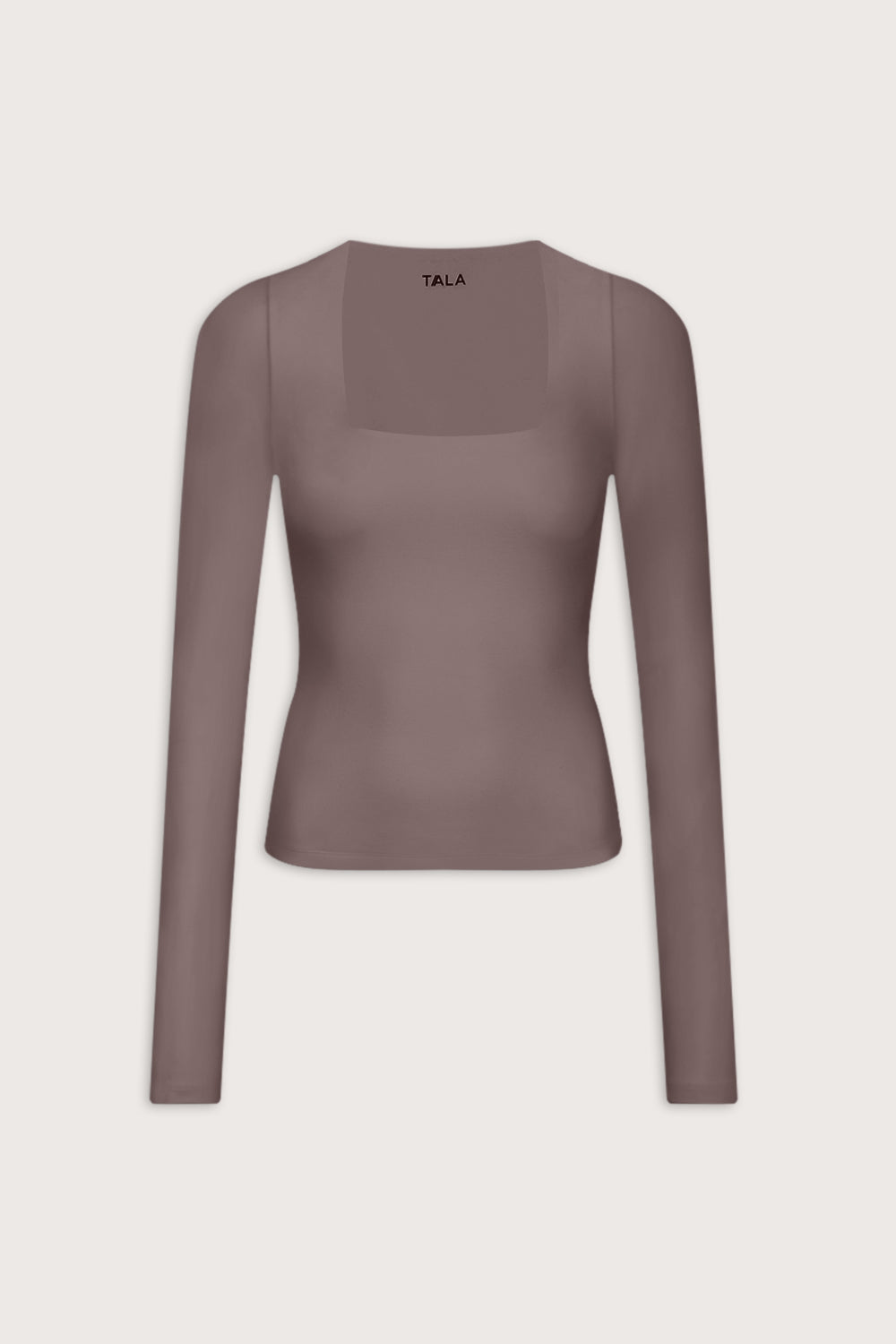 365 Boat Neck Long Sleeve Top - Mocha Brown – TALA
