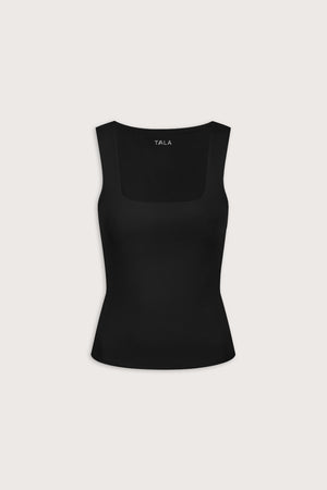 365 Square Neck Vest - Shadow Black