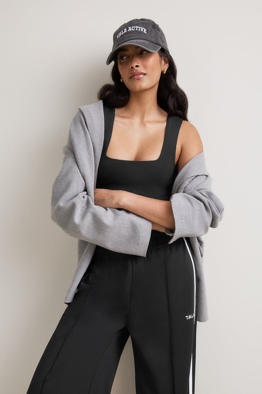 365 Square Neck Vest - Shadow Black